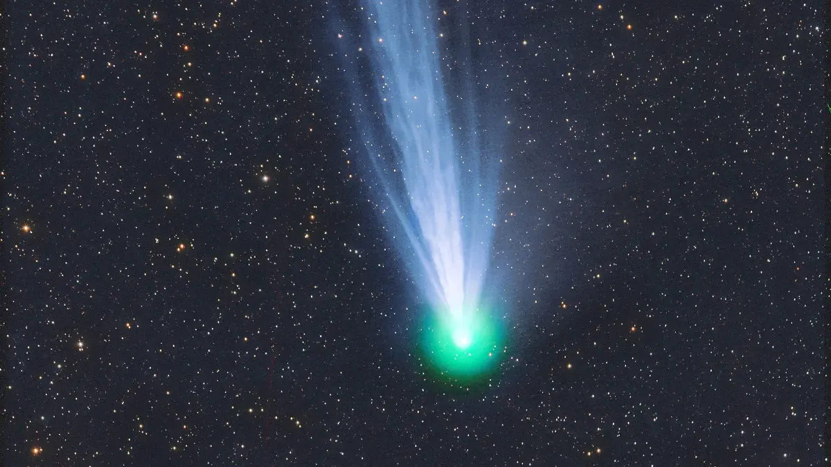 Das Foto zeigt den Komet 12P/Pons-Brooks, aufgenommen am Astronomischen Zentrum Martinsberg mit einem lichtstarken Astrographen mit 11" Öffnung und Lichtstärke 2.2 sowie einer Fullframe-CMOS-Kamera. Der 12P/Pons-Brooks ist noch bis Mitte April am Nachthimmel zu sehen. (zu dpa: «12P/Pons-Brooks: So gelingen Fotos vom «Teufelskometen»»)