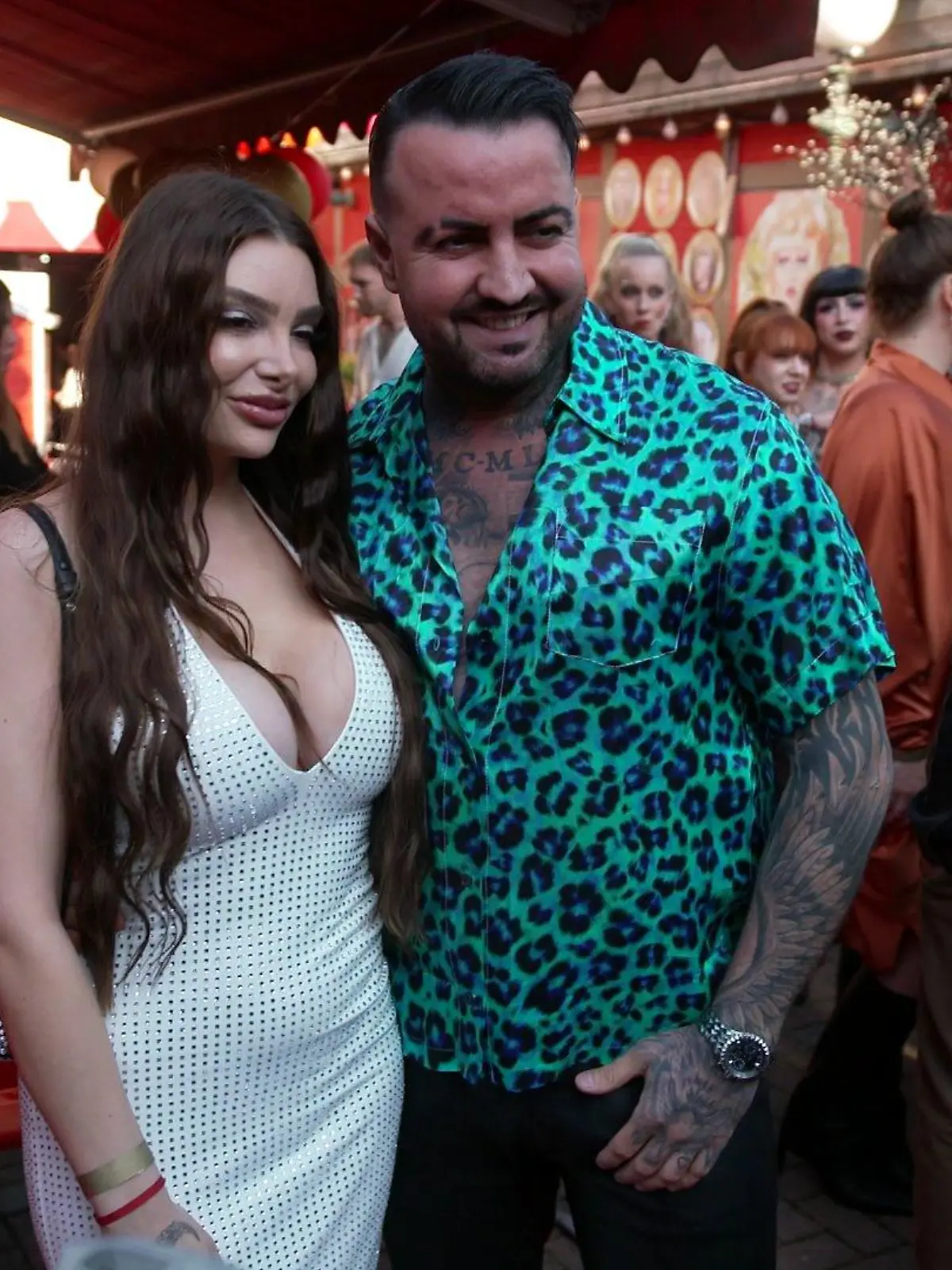 Cosimo Citiolo und Nathalie Gaus auf Olivia Jones' Sommerparty in Hamburg.