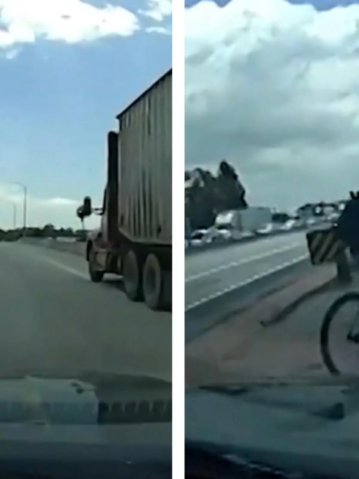 Dies ist keine gewöhnliche Verfolgungsjagd, denn der Täter flieht per... Fahrrad! Und der Verdächtiger macht auf seiner Flucht vor nichts Halt, nicht mal vor dem Highway! Auch wenn das skurrile Katz-und-Maus-Spiel fast schon komödiantisch wirkt: Der 24-Jährige wird nicht wegen irgendeines Bagatelldelikts gesucht, sondern wegen Mord.
Die Dashcam-Aufnahmen der Polizei seht ihr im Video.