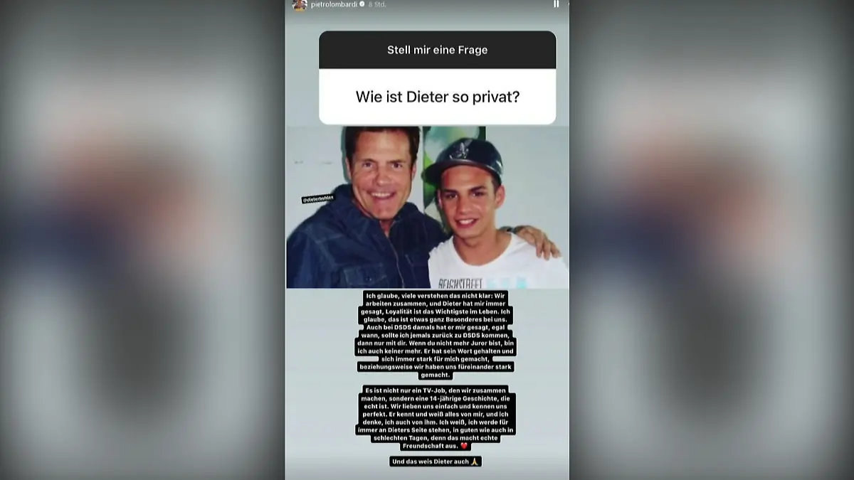 Dieter Bohlen und Pietro Lombardi 
