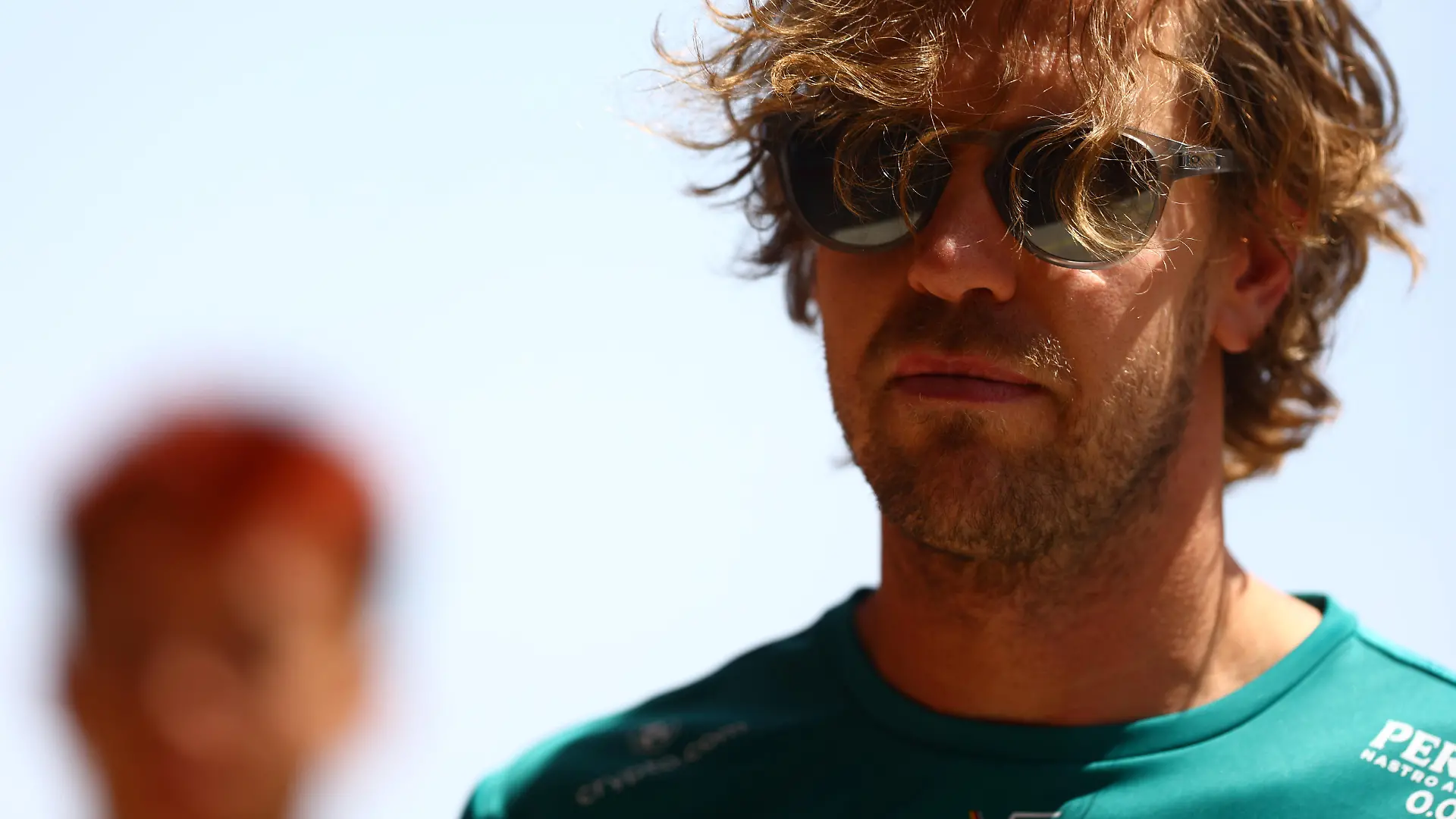 BARCELONA, SPAIN - MAY 22: Sebastian Vettel of Germany and Aston Martin F1 Team looks on prior to the F1 Grand Prix of Spain at Circuit de Barcelona-Catalunya on May 22, 2022 in Barcelona, Spain. (Photo by Mark Thompson/Getty Images)