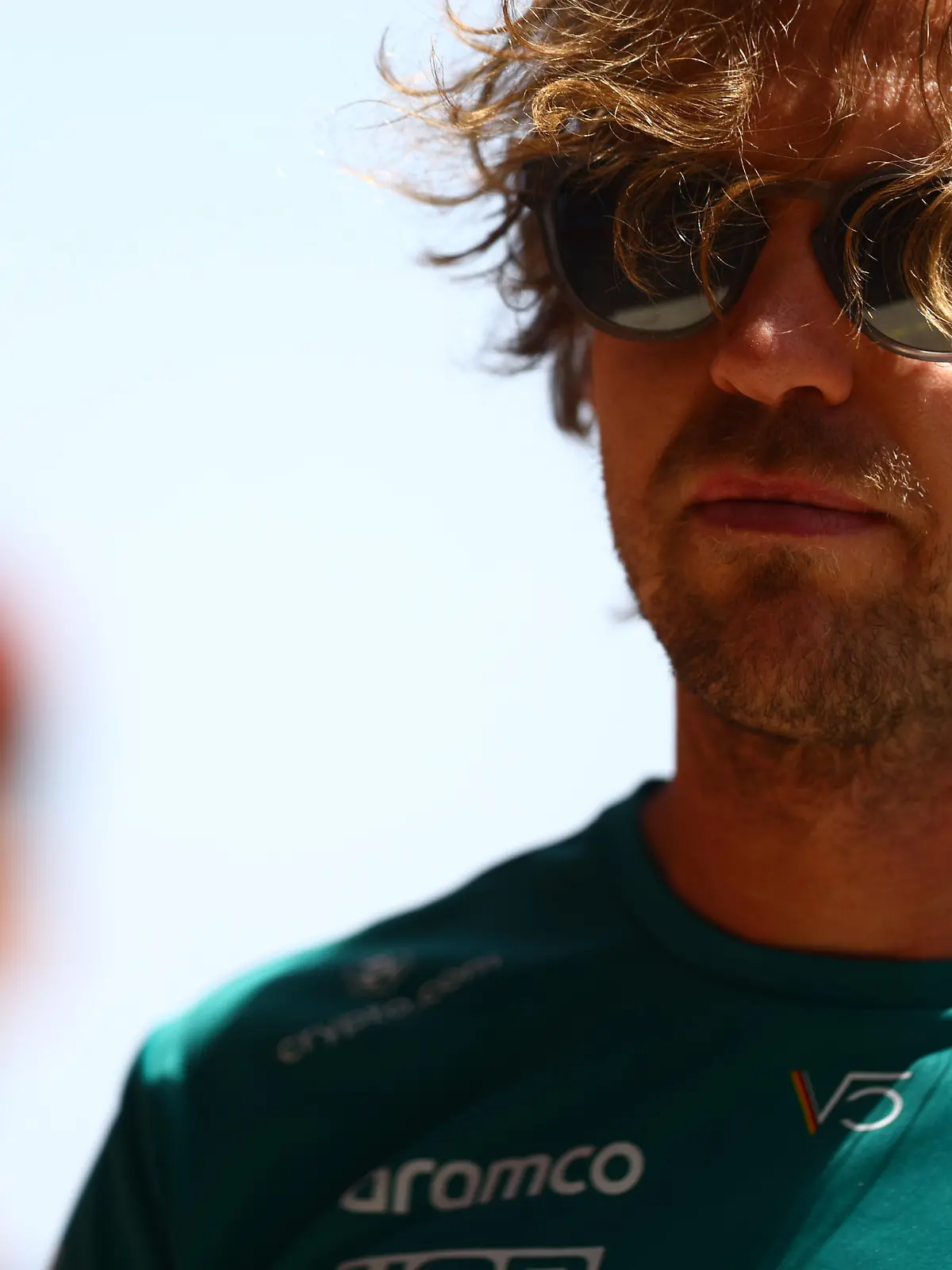 BARCELONA, SPAIN - MAY 22: Sebastian Vettel of Germany and Aston Martin F1 Team looks on prior to the F1 Grand Prix of Spain at Circuit de Barcelona-Catalunya on May 22, 2022 in Barcelona, Spain. (Photo by Mark Thompson/Getty Images)