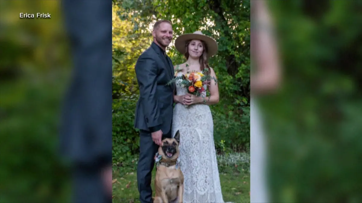 Shayne und seine Ehefrau Chloe auf ihrer Hochzeit.