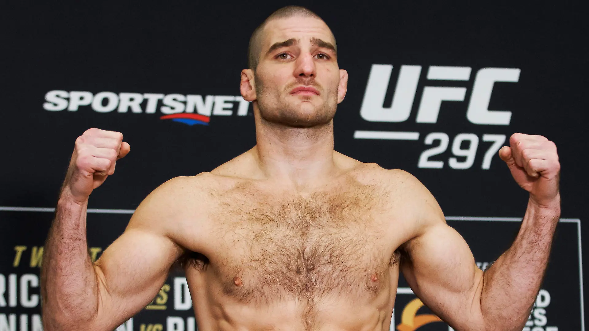 January 19, 2024, Toronto, On, CANADA: Sean Strickland weighs in ahead of his UFC Middleweight title bout, in Toronto on Friday, Jan. 19, 2024. Canada News - January 19, 2024 PUBLICATIONxINxGERxSUIxAUTxONLY - ZUMAc35_ 20240119_zaf_c35_001 Copyright: xColexBurstonx