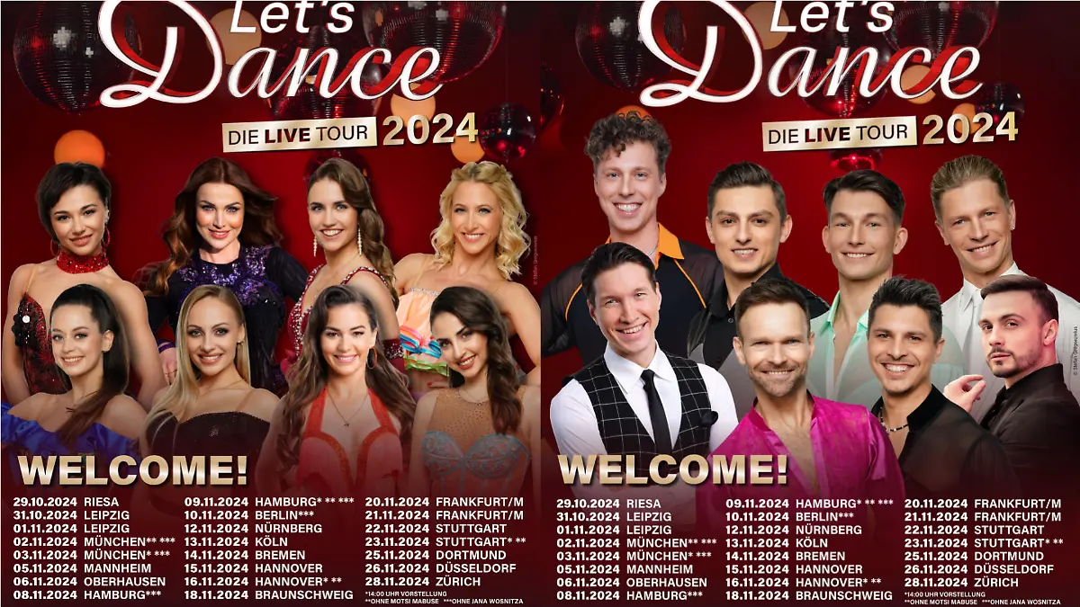 Diese 16 Profitänzer gehen 2024 auf Let's Dance Tour