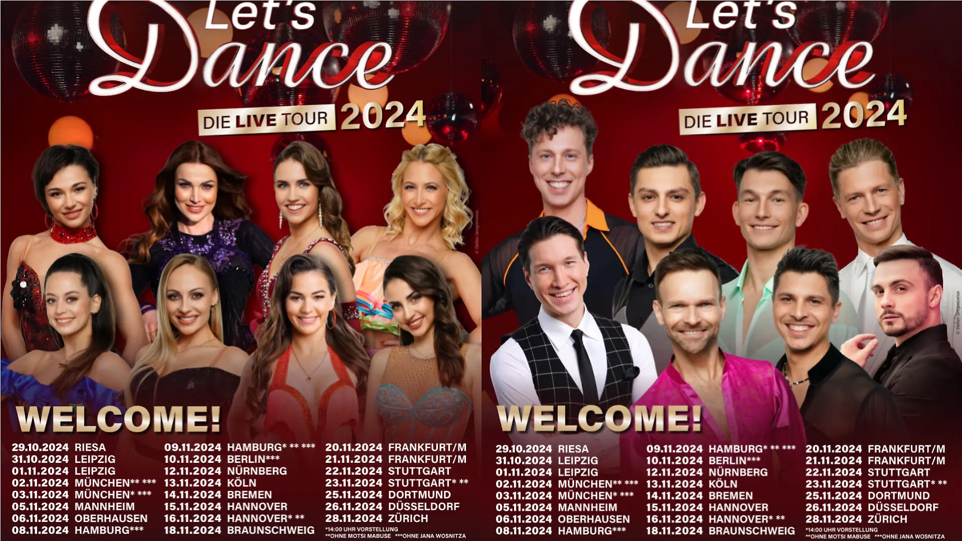 Diese 16 Profitänzer gehen 2024 auf Let's Dance Tour