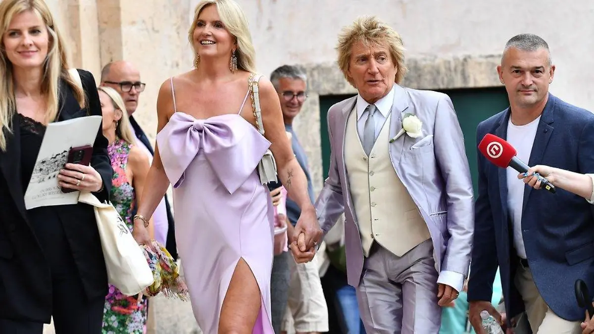 Rod Stewart: Mit Penny Lancaster bei Hochzeit seines Sohnes