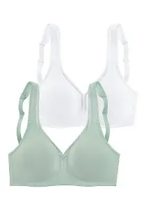 Petite Fleur T-Shirt-BH ohne Bügel aus Baumwolle (2er Set)