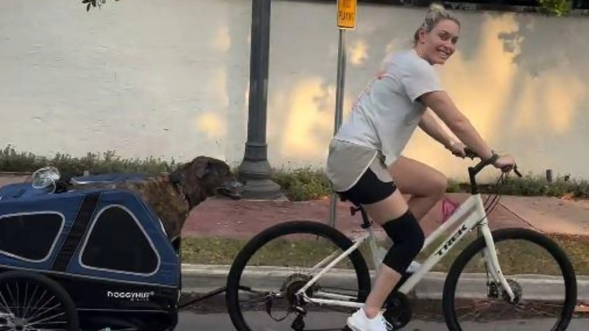 Lindsey Vonn spielt für ihren Hund Leo die Chauffeurin.