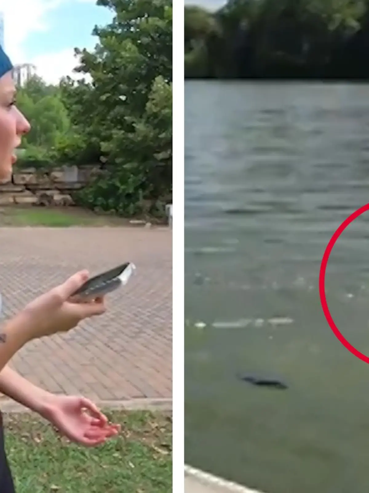 Influencerin Natalie Reynolds nimmt an einer interaktiven Schatzsuche teil. Ihr nächster Hinweis soll in einem See versteckt sein. Sie überzeugt eine Frau für sie ins Wasser zu springen. Als die plötzlich in Lebensgefahr zu schweben scheint, geht die Reynolds einfach weg, im Video.