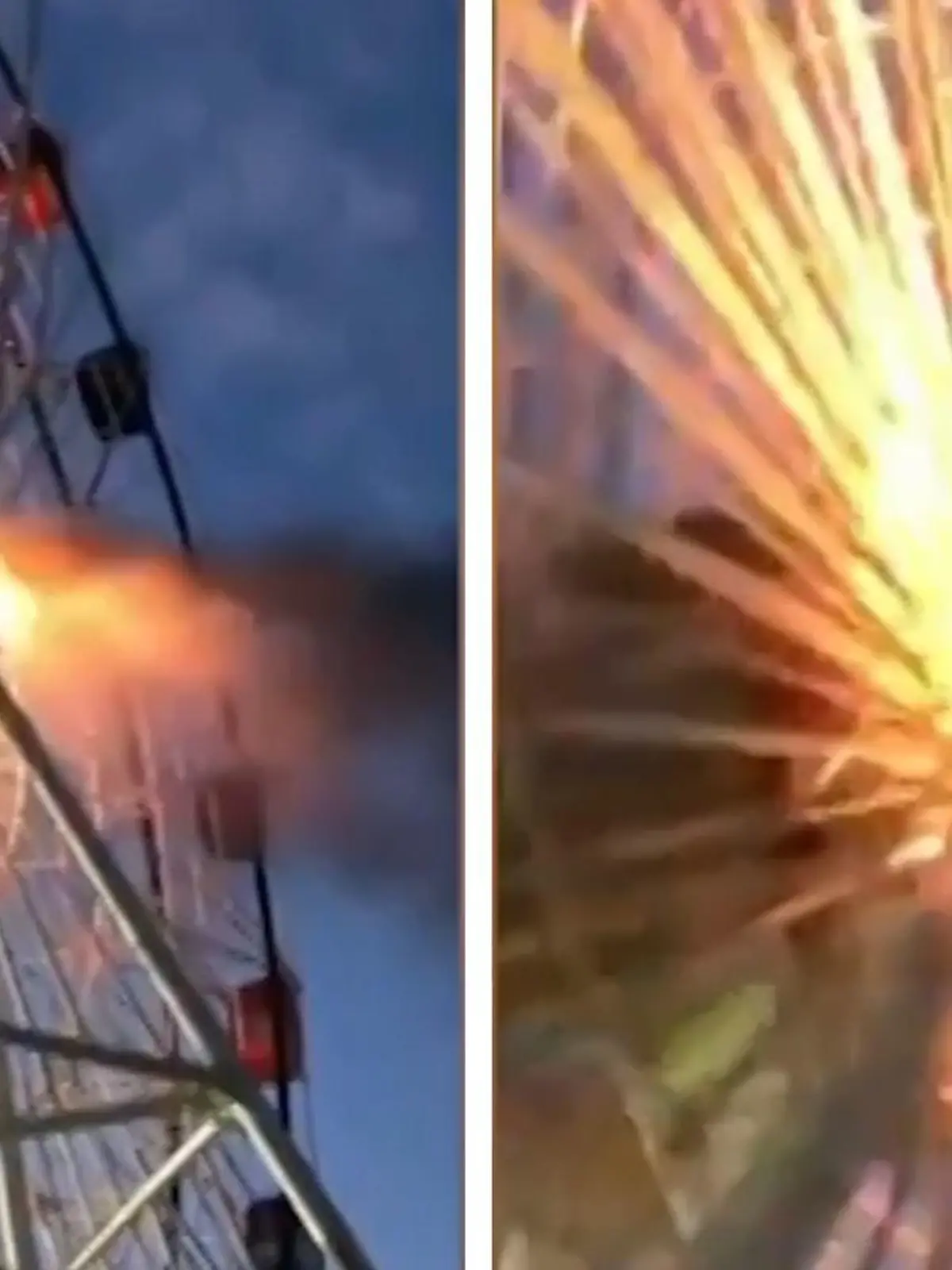 Damit hat keiner gerechnet! Bei einem routinemäßigen Testlauf in einem Freizeitpark gerät plötzlich ein Riesenrad in Flammen - eine absolute Horrorvorstellung für jeden Freizeitpark-Besucher. Warum das Feuer ausgebrochen ist und wie es den Beteiligten nach dem Unglück geht, erfahrt ihr im Video!