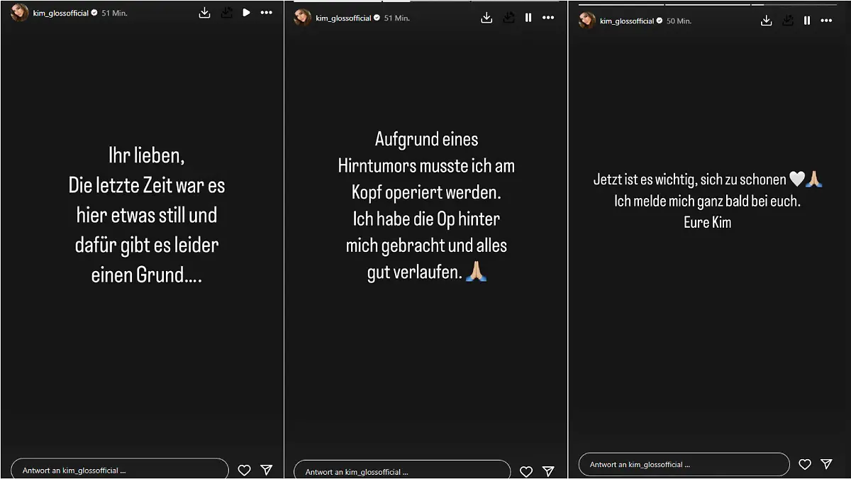 Kim Gloss schockt ihre Fans mit dieser Nachricht in ihrer Instagram-Story.