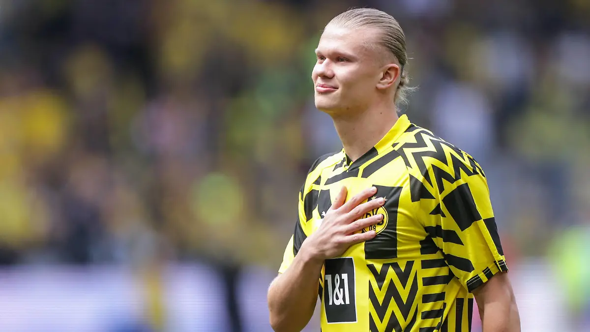  14.05.2022, Fussball, Saison 2021/2022, 1. Bundesliga, 34. Spieltag, Borussia Dortmund - Hertha BSC Berlin, Erling Haaland Borussia Dortmund, Foto: Dennis Ewert/RHR-FOTO xRHR-FOTO/DEx *** 14 05 2022, Football, 2021 2022 season, 1 Bundesliga, 34 matchday, Borussia Dortmund Hertha BSC Berlin, Erling Haaland Borussia Dortmund , Photo Dennis Ewert RHR PHOTO xRHR PHOTO DEx