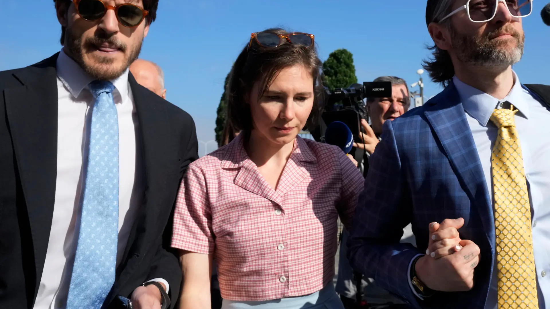 Amanda Knox kommt am Gerichtssaal in Florenz (Italien) an. Es ist das erste Mal seit zwölfeinhalb Jahren, dass sie wieder in Italien ist.