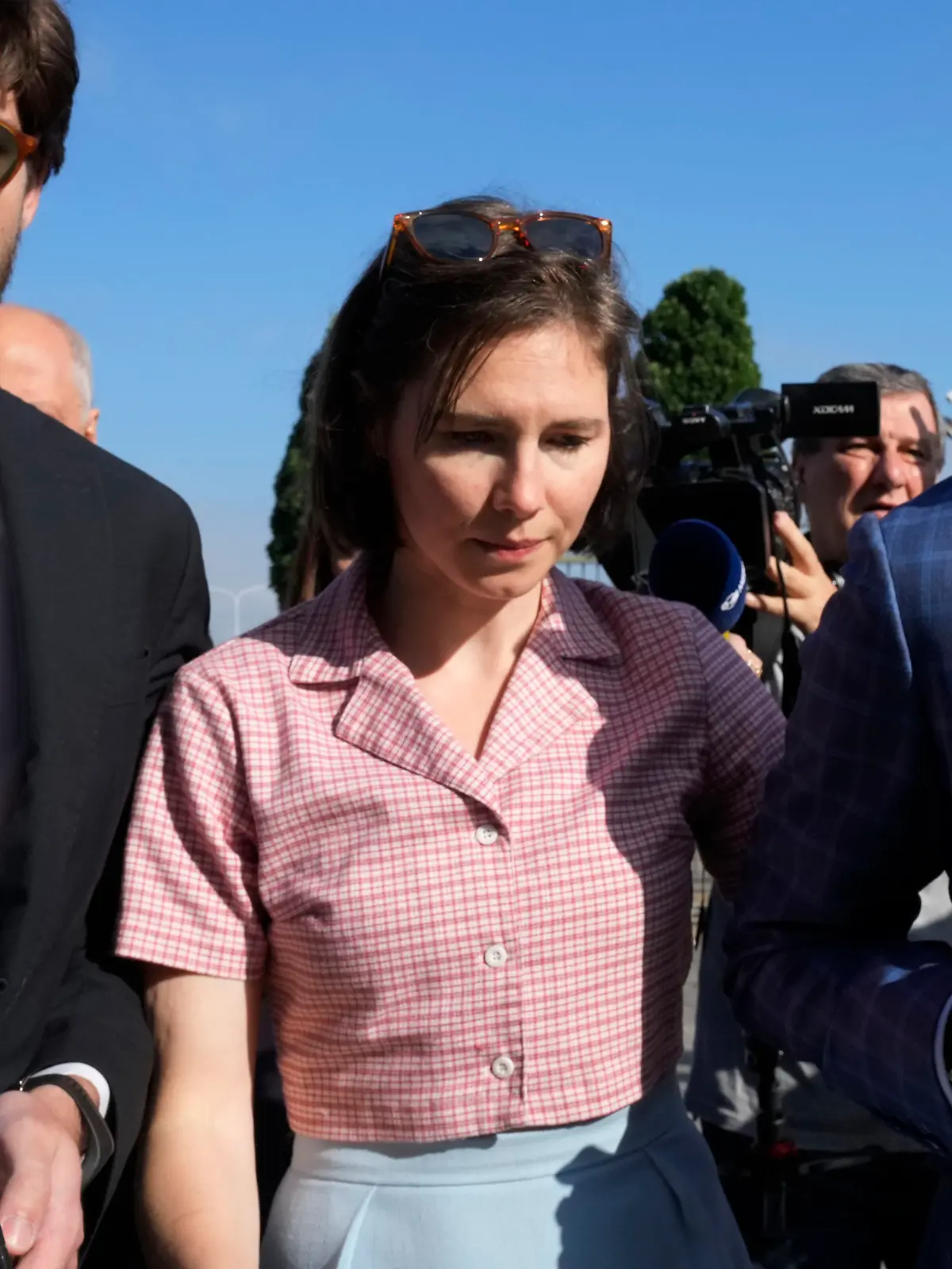 Amanda Knox kommt am Gerichtssaal in Florenz (Italien) an. Es ist das erste Mal seit zwölfeinhalb Jahren, dass sie wieder in Italien ist.