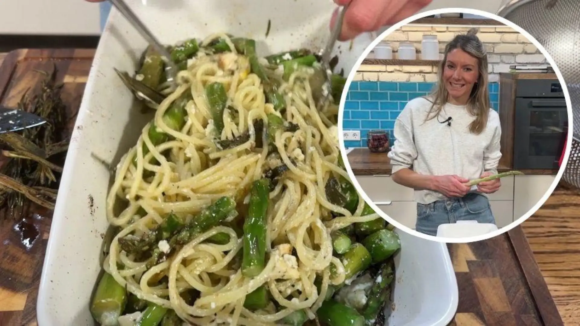 Spargel-Feta-Spaghetti Hensslers schnelle Nummer
