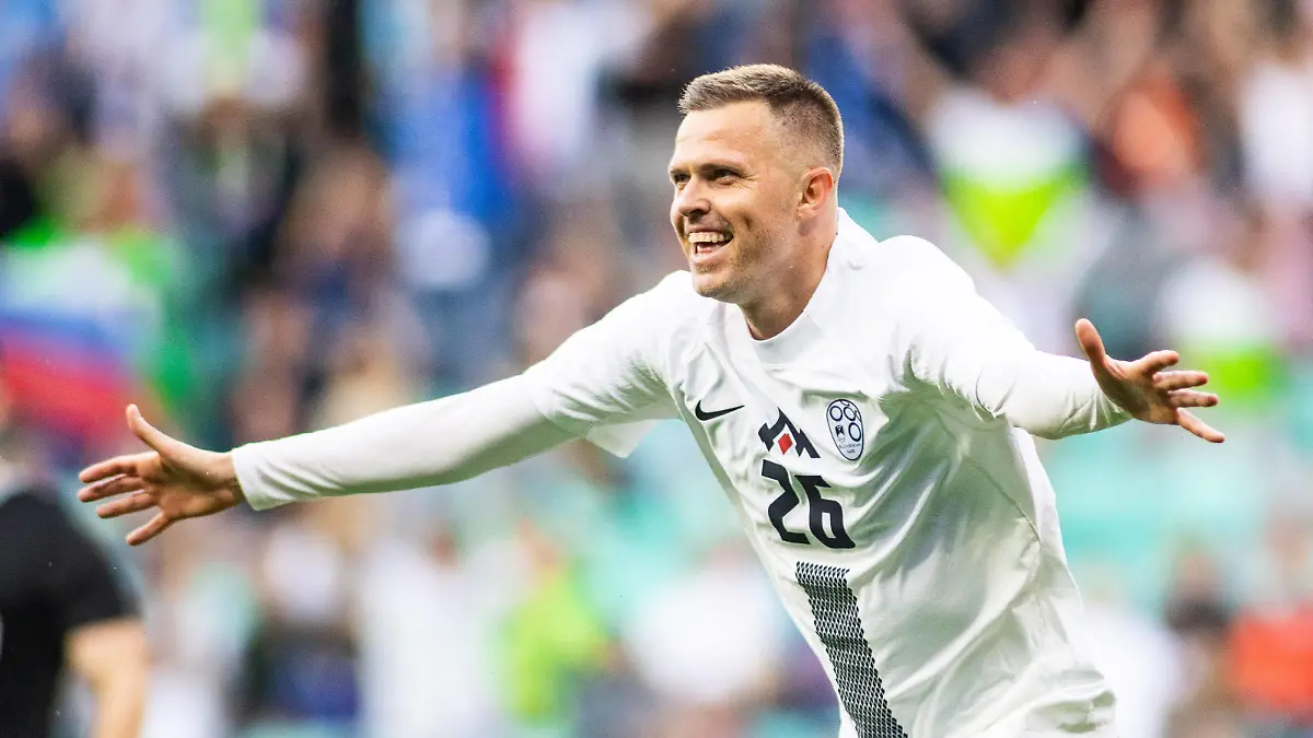 Josip Ilicic of Slovenia celebrates during international friendly football match between Slovenia and Armenia, on June 4, 2024 in Stozice Stadium, Ljubljana, Slovenia. Photo by Nik Moder / Sportida//SPORTIDA_1306.8712/Credit:Nik Moder / Sportida/SIPA/2406051539 / action press