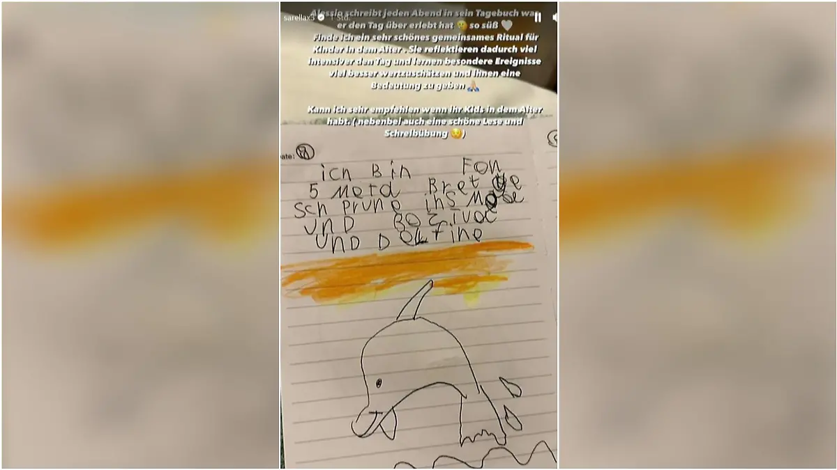 Sarah Engels gibt Einblick in Alessios Ferientagebuch.