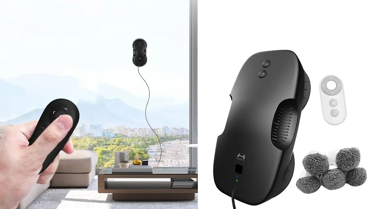 Fensterputzroboter im Einsatz