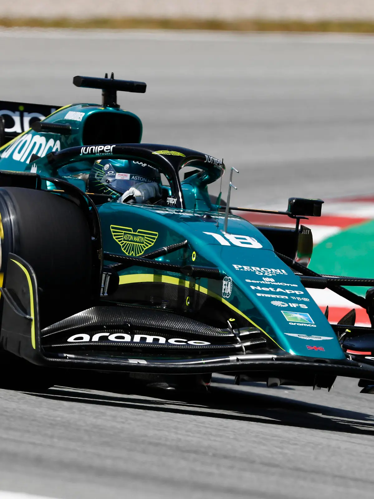  Formula 1 2022: Spanish GP CIRCUIT DE BARCELONA-CATALUNYA, SPAIN - MAY 20: Lance Stroll, Aston Martin AMR22 during the Spanish GP at Circuit de Barcelona-Catalunya on Friday May 20, 2022 in Barcelona, Spain. Photo by Carl Bingham / LAT Images Images PUBLICATIONxINxGERxSUIxAUTxHUNxONLY GP2206_120737_31I9727