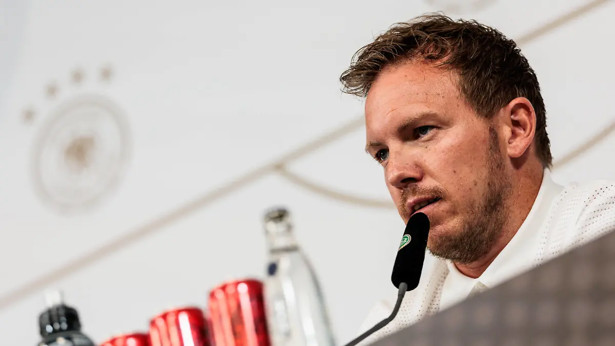 Länderspiel: Deutschland - Griechenland: Abschluss-Pressekonferenz Deutschland 06.06.2024 Julian Nagelsmann Trainer Deutschland Länderspiel: Deutschland - Griechenland: Abschluss-Pressekonferenz Deutschland Borussia Park, Mönchengladbach am 06.06.2024 *** International match Germany Greece Final press conference Germany 06 06 2024 Julian Nagelsmann Coach Germany International match Germany Greece Final press conference Germany Borussia Park, Mönchengladbach on 06 06 2024 Copyright: xBEAUTIFULxSPORTS/Wunderlx