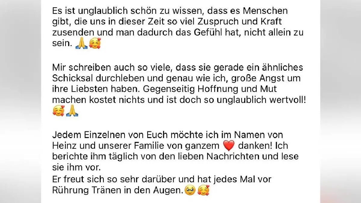 Annika Kärsten-Hoenig zeigt sich auf Instagram zutiefst berührt von der großen Anteilnahme der Fans