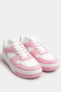 Klobige Sneaker in Rosa und Weiß