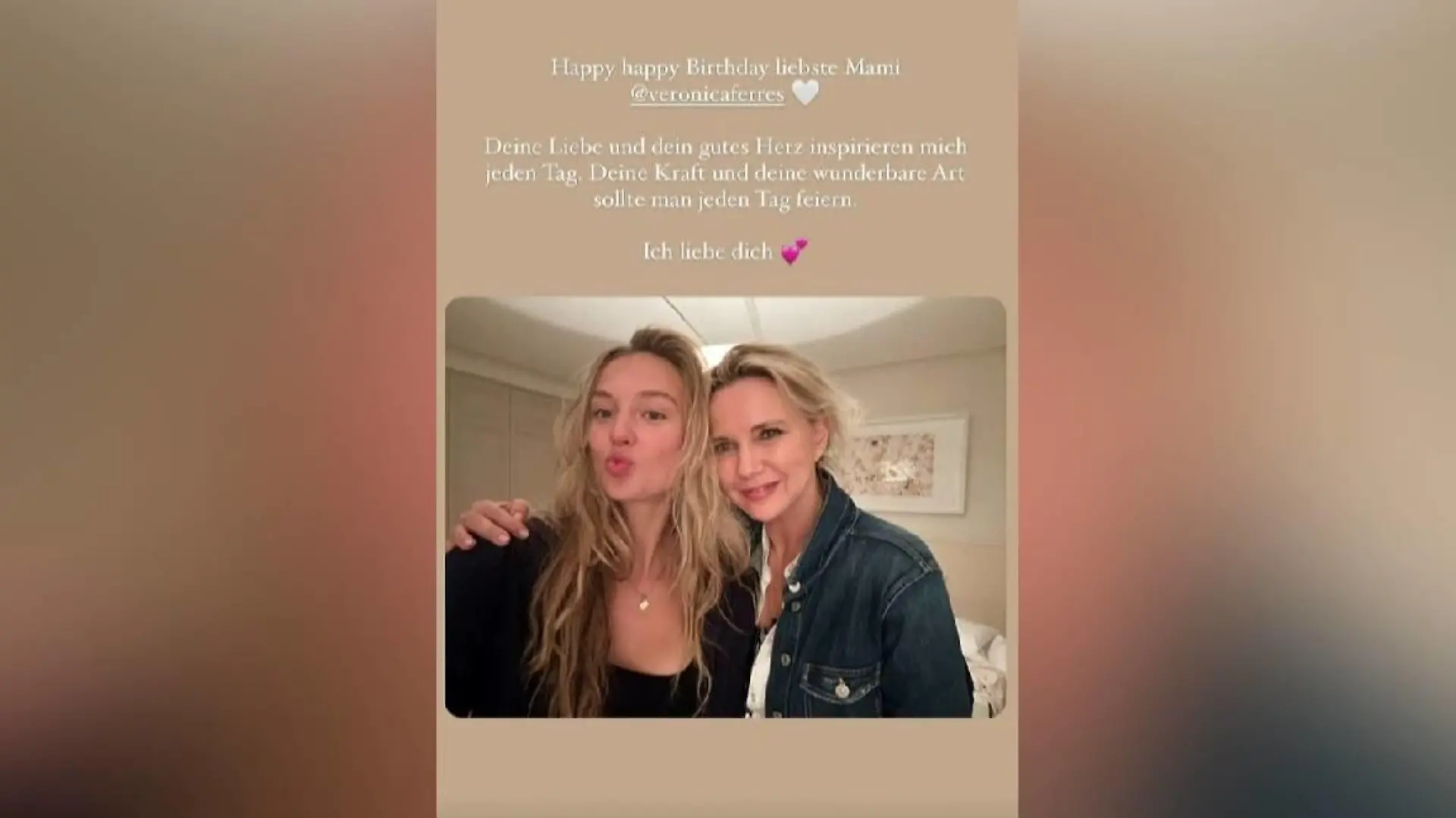 Auch Tochter Lilly Krug (l) findet rührende Worte für ihre Super-Mama Veronica Ferres