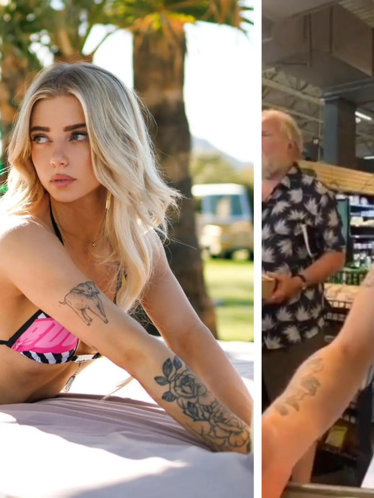 OnlyFans-Model Katie Miller will filmen, dass andere Männer ihr hinterherschauen. Mit ihrem "Look Counter" zählt sie die Blicke des Mannes hinter ihr in der Supermarktschlange. Was sie nicht bemerkt: Der Mann wartet lediglich darauf, dass die nächste Selbstbedienerkasse frei wird.