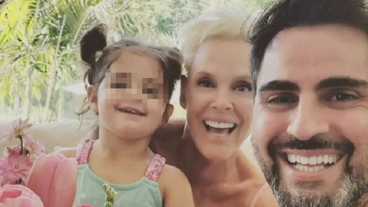 Brigitte Nielsen mit ihrem Mann Matti und Tochter Frida