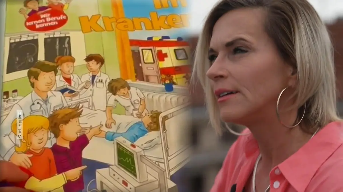 Annika erklärt es ihrem Sohn ganz rührend Papa Heinz Hoenig im Krankenhaus