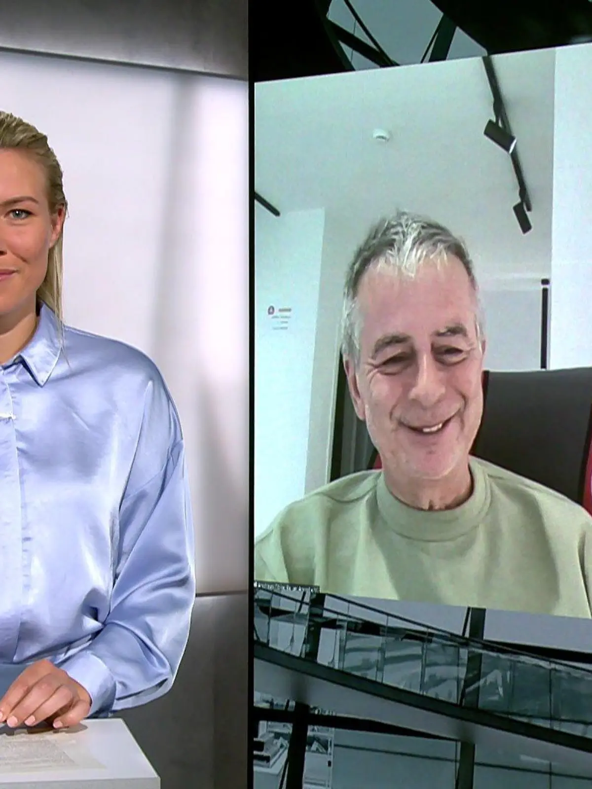 Vivian Bahlmann spricht mit Andreas Tölke