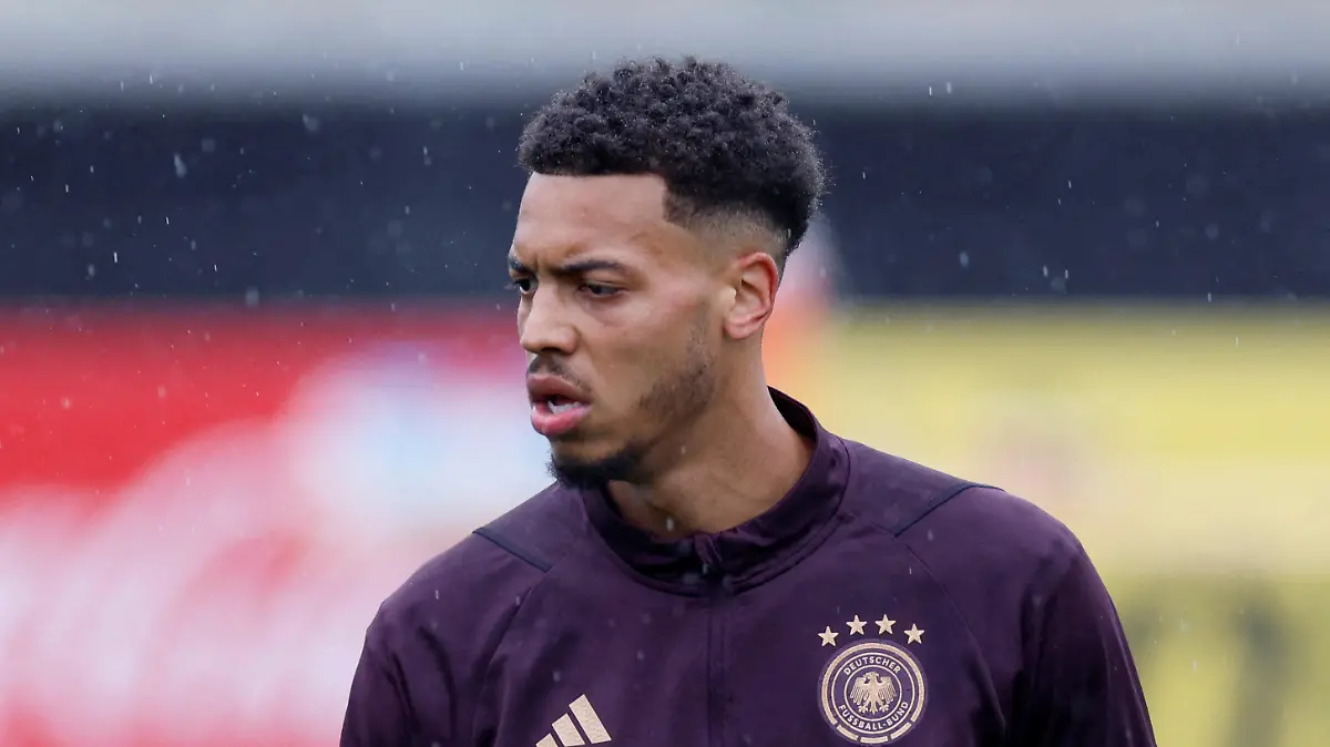 FILE PHOTO: Soccer Football - International Friendly - Germany Training - DFB Campus, Frankfurt, Germany - March 24, 2023 Germany's Felix Nmecha during training REUTERS/Heiko Becker/File Photo