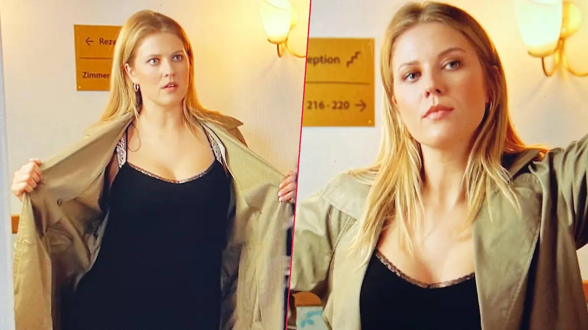 Alicias schwarzes Dessous zum Nachshoppen.