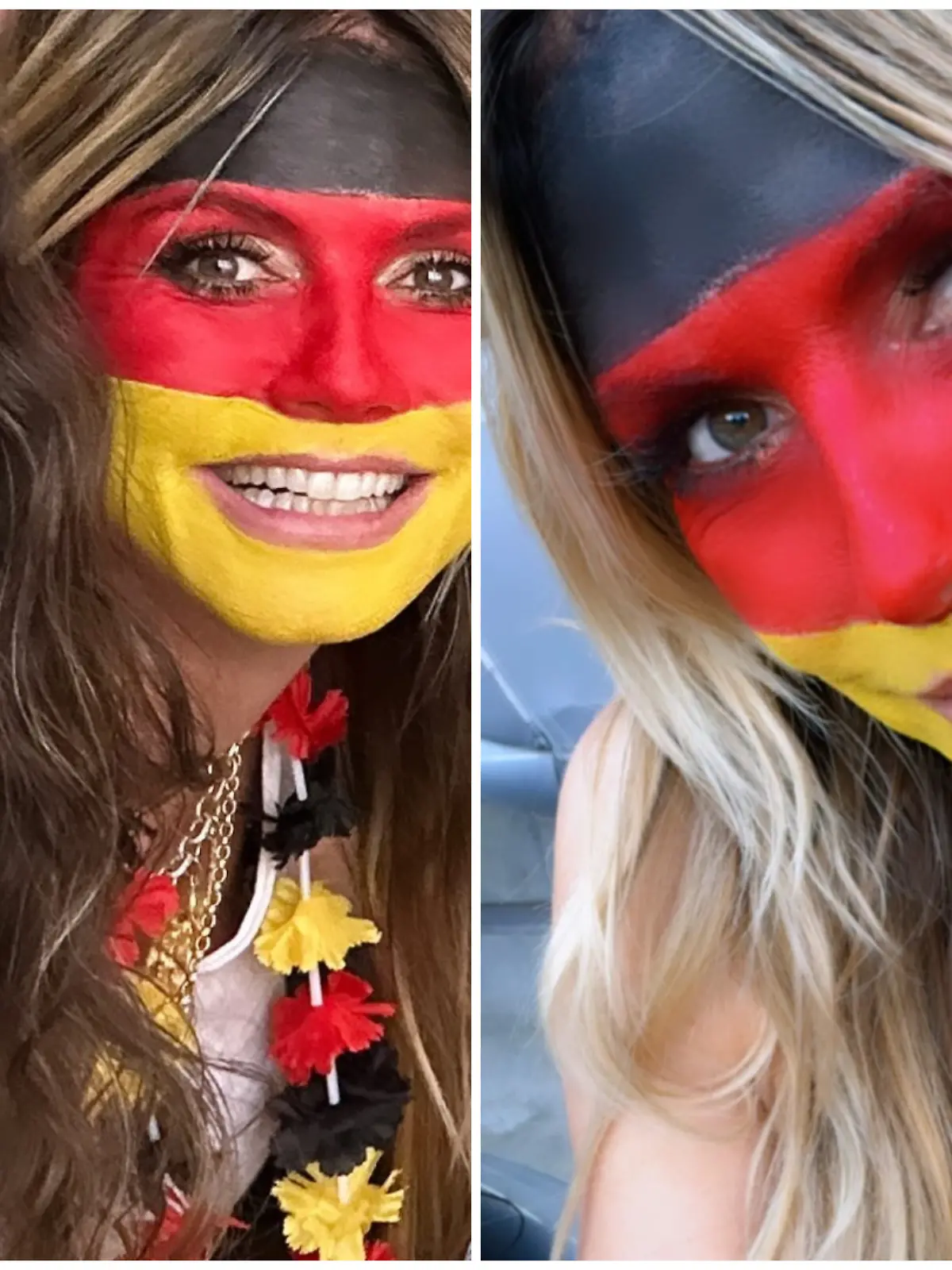 Heidi Klum und Tom Kaulitz präsentieren ihre EM-Gesichtsbemalung auf Instagram 