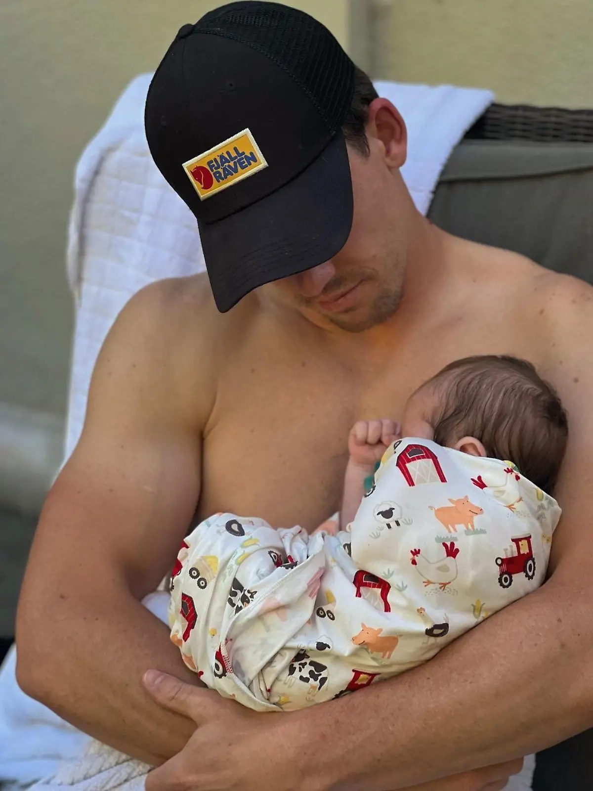 Hig Roberts mit seiner Tochter.