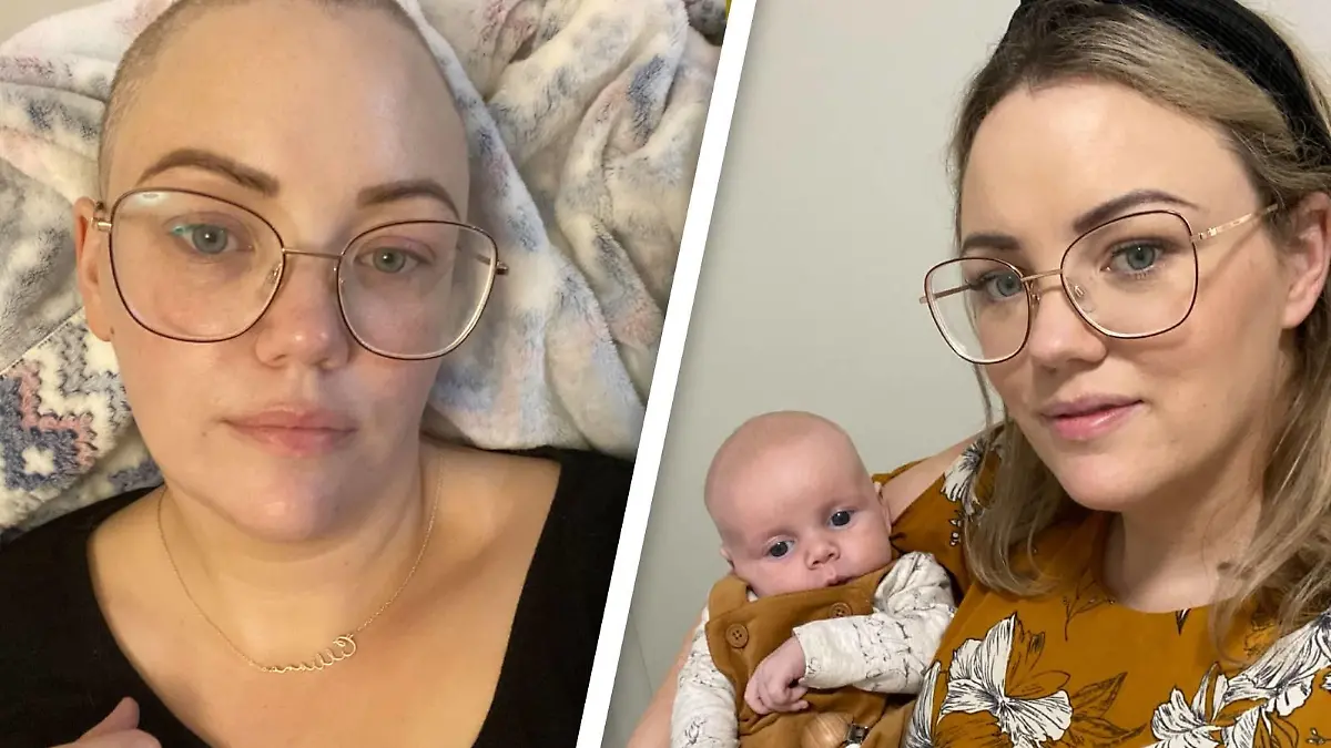 Neu-Mama Darlene Lynch mit Baby Cillian