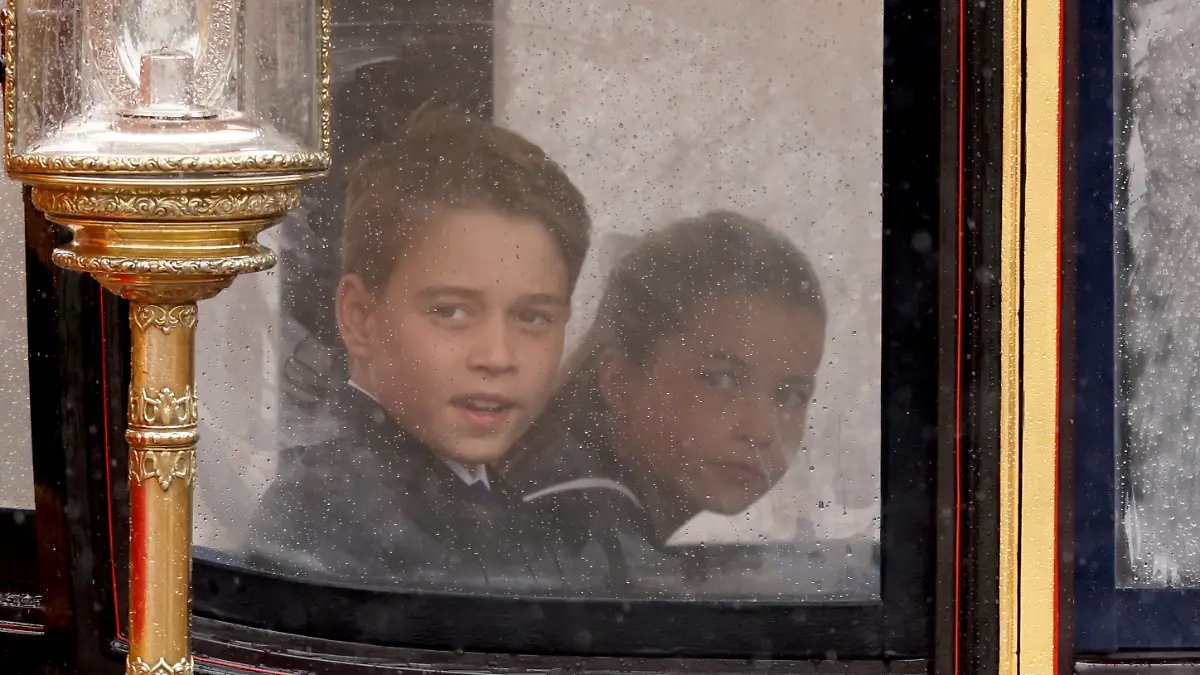 Prinz George und Prinzessin Charlotte beim „Trooping the Colour”-Event in London.