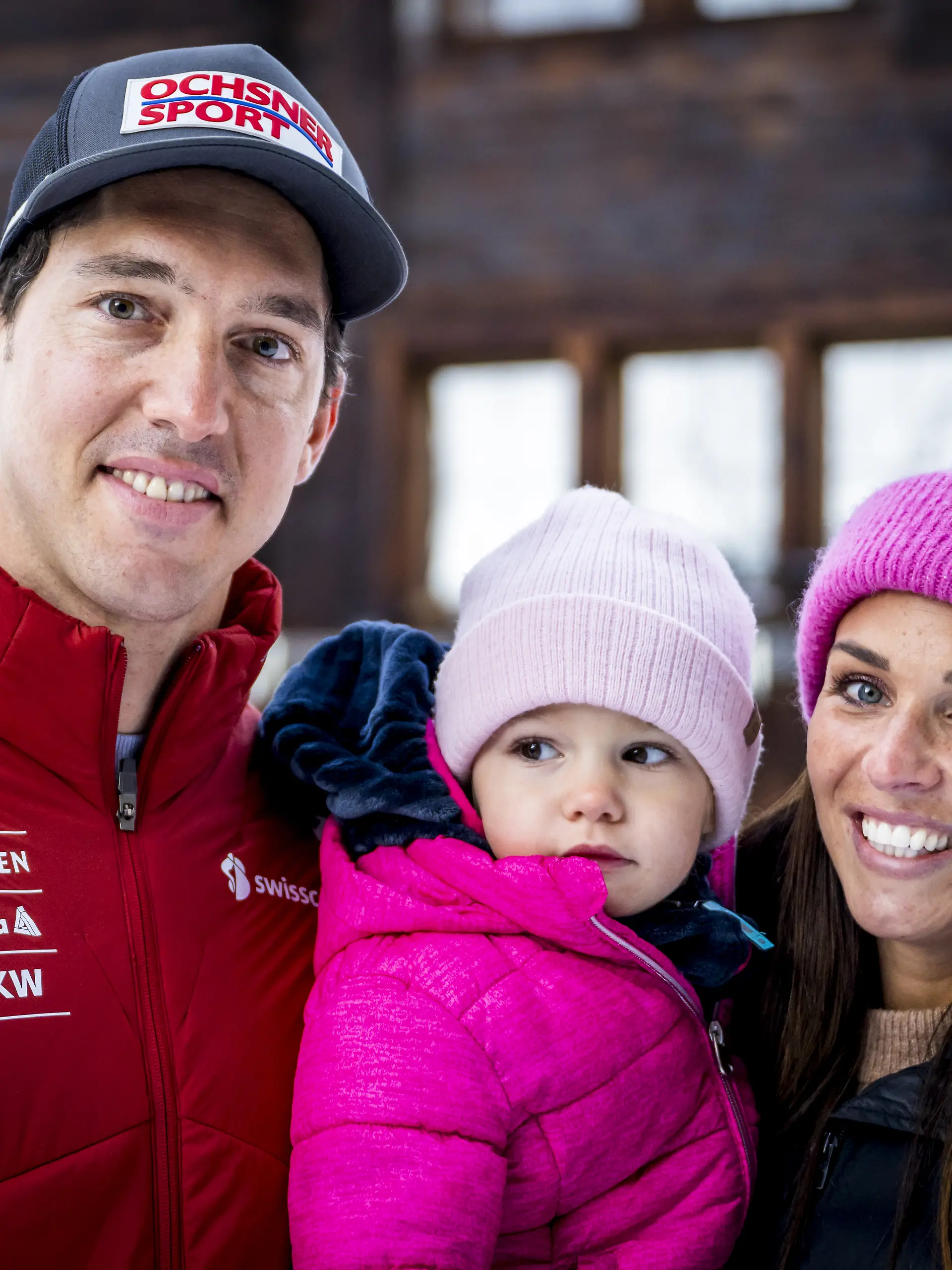 Carlo Janka und seine Frau Jennifer mit ihrer Tochter Ellie