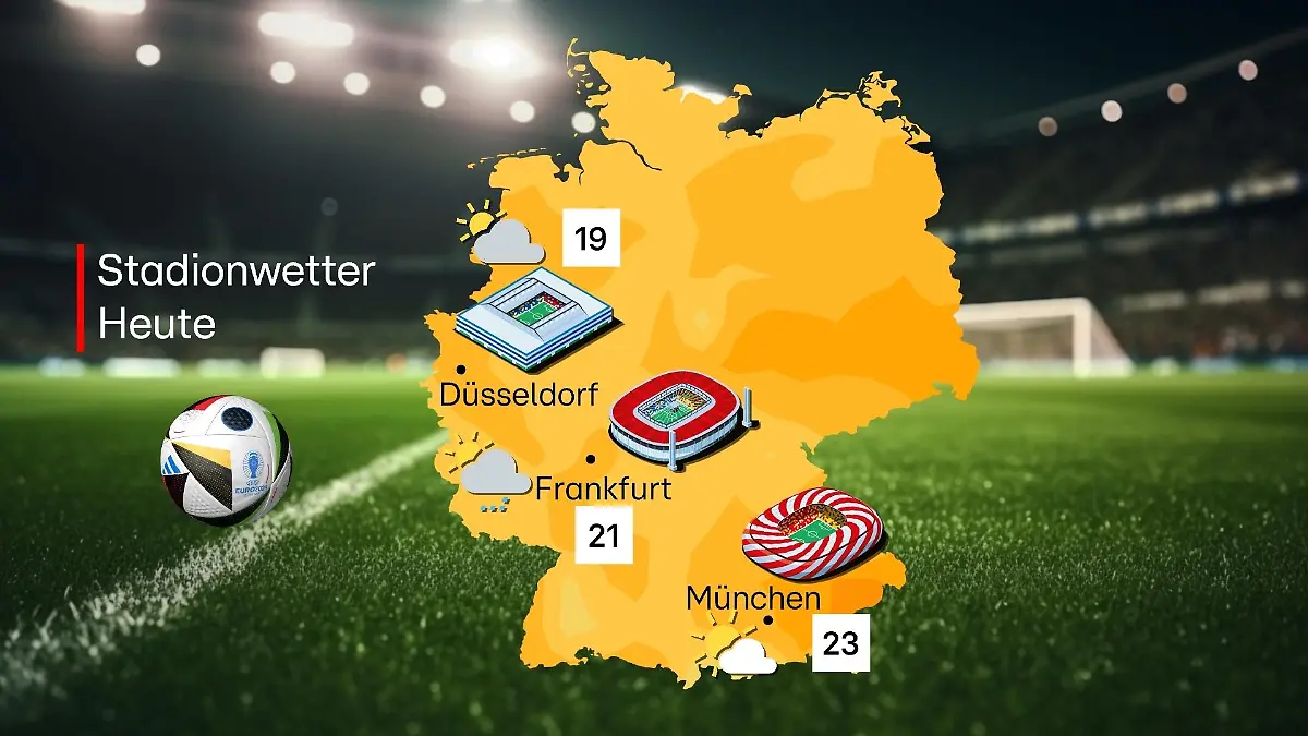 Das Stadionwetter für Montag, 17.06.2024