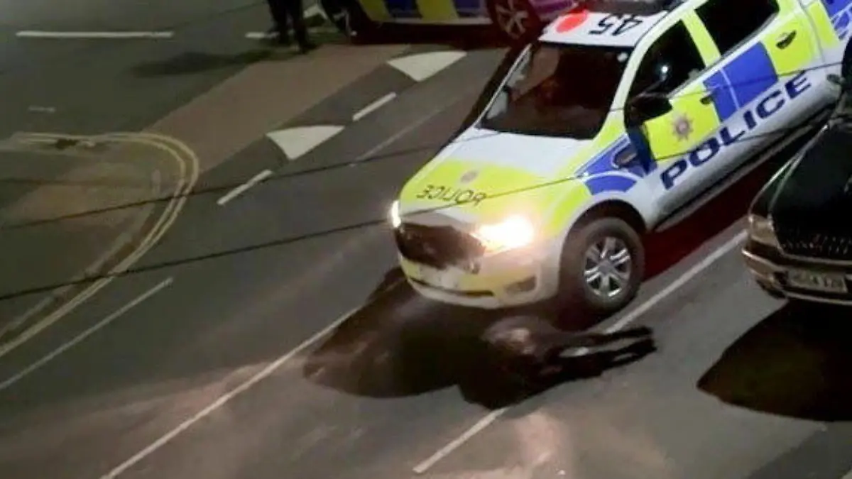SONDERKONDITIONEN: PREISABSPRACHE! *EXCLUSIVE*
The incident in West London where police officers deliberately drove at a young calf in an attempt to neutralise the threat they believed it posed. Photo released June 16 2024. After a public rebuke from Home Secretary James Cleverly the police force have promised an investigation. Disturbing footage shows Surrey police aggressively ramming an escaped cow with a police truck. Police officers were called to a street in Staines-upon-Thames at around 9pm on Friday to reports of an escaped cow. The scared animal is believed to have escaped from a nearby field and had been causing traffic delays as it ran along local streets. Witnesses say the officers tried to calm the animal for a couple of hours but decided to ram the uncontrollable animal at around 11pm.