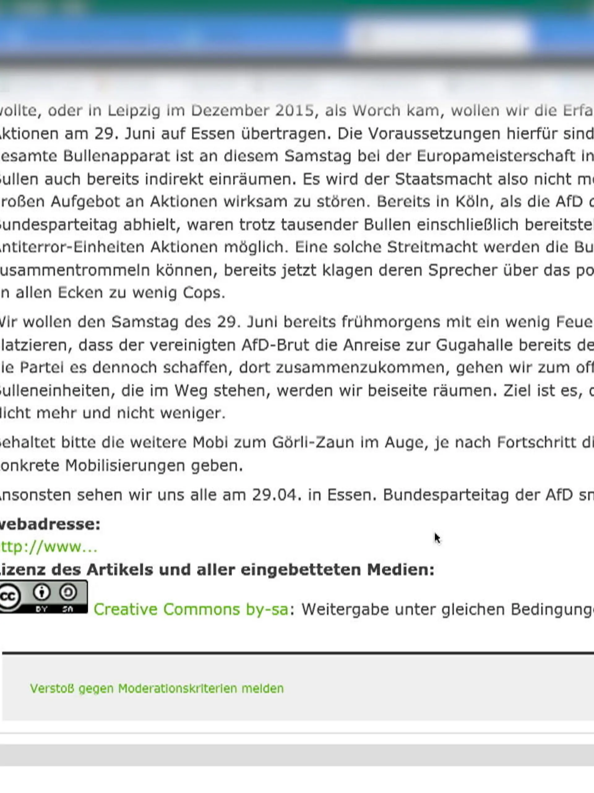 Bild zu: "Linksextremisten sorgen für Unruhe"