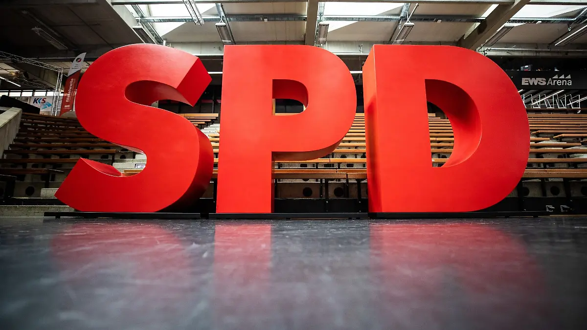 Das Logo der SPD ist zu sehen.