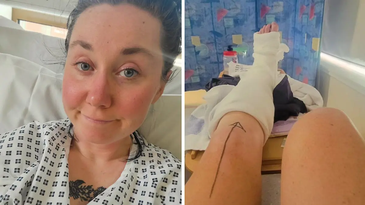 Katie Archibald liegt nach einem Unfall in ihrem Garten im Krankenhaus.