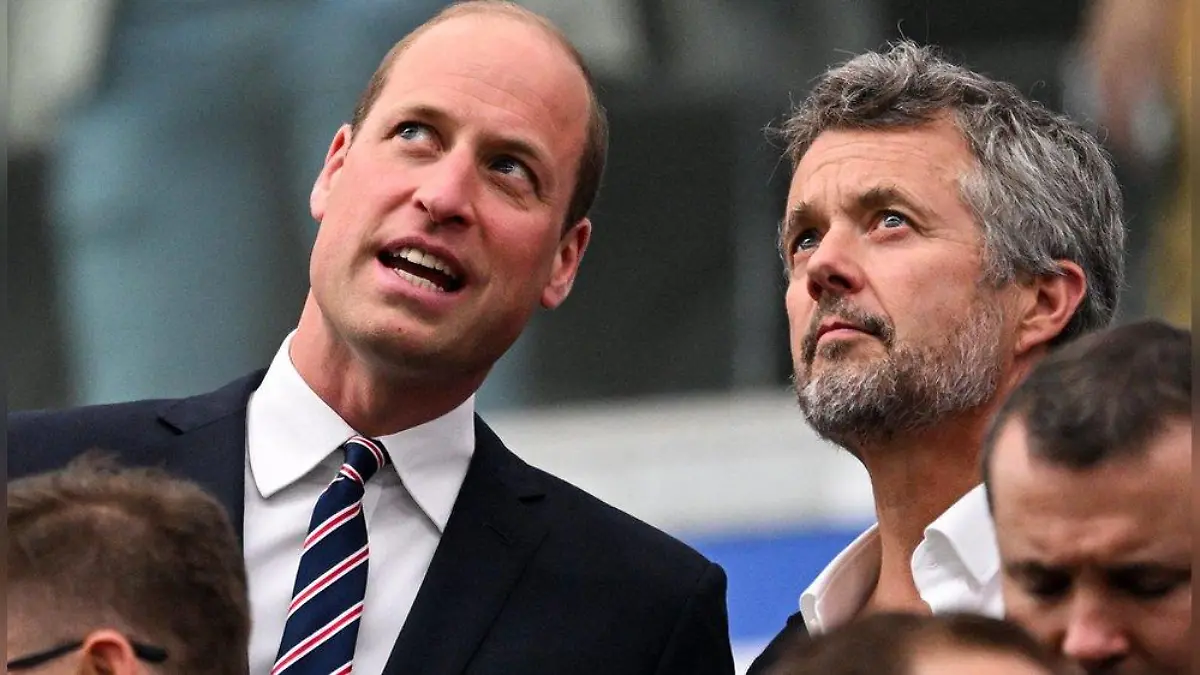 Royaler Besuch: Prinz William und König Frederik bei EM-Spiel