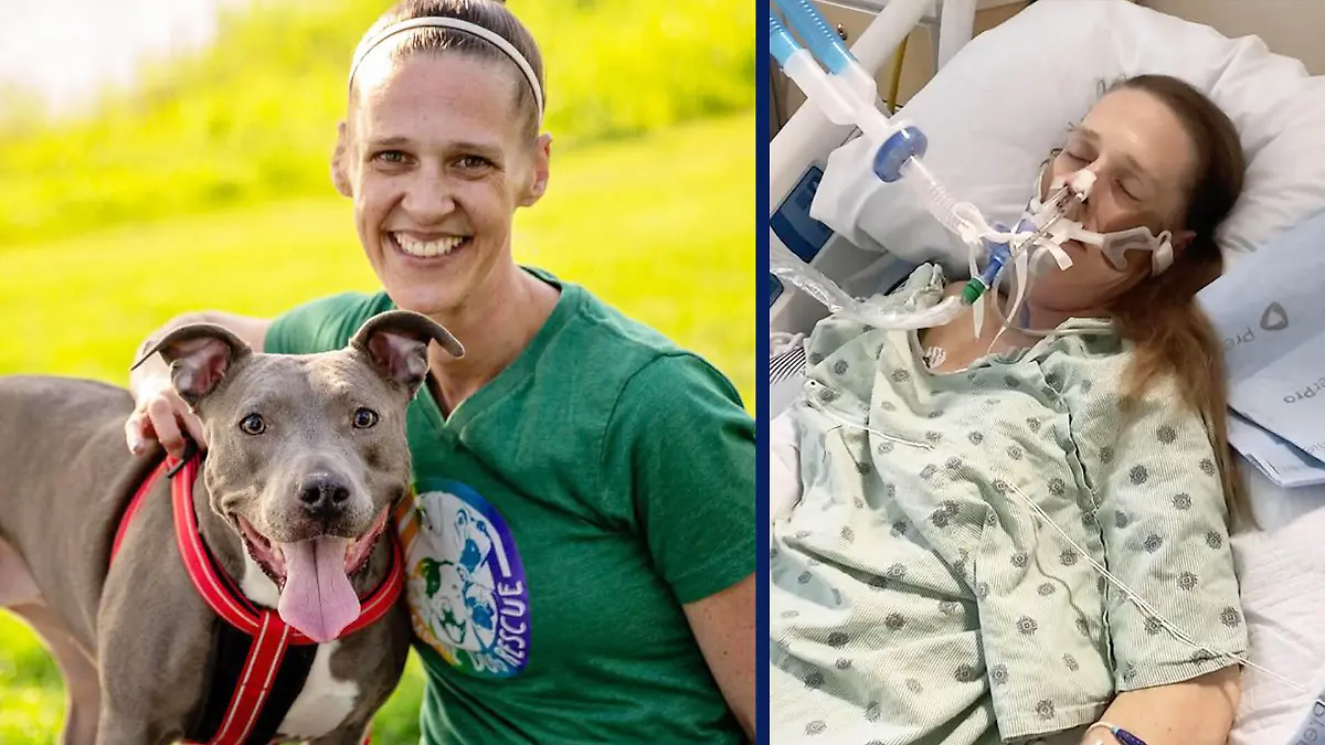 Erin Stevenson und ihre Hündin Skyy