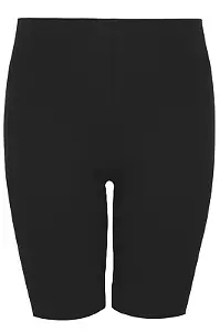 Stretch-Radlerhosen in Schwarz (Zweier-Set)