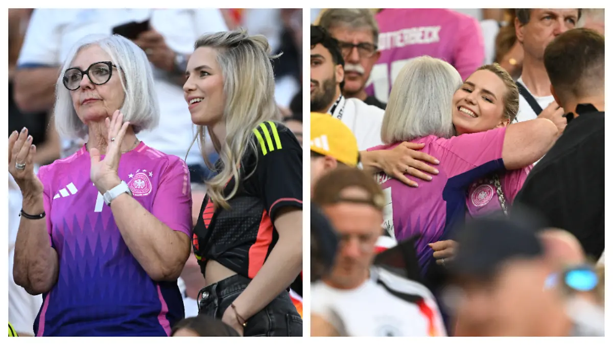 Marita Neuer mit Annika Bissel beim Spiel gegen die Schweiz (l.) und gegen Ungarn (r.).