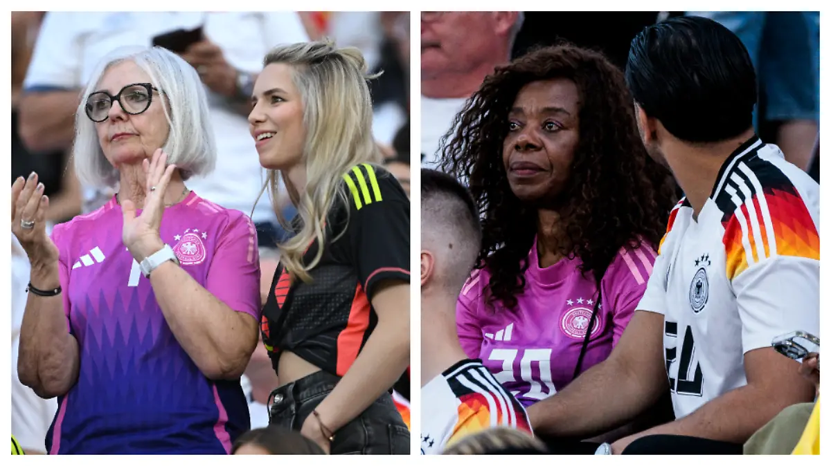 Marita Neuer und Phyllis Henrichs beim Deutschland-Spiel gegen die Schweiz in Frankfurt.