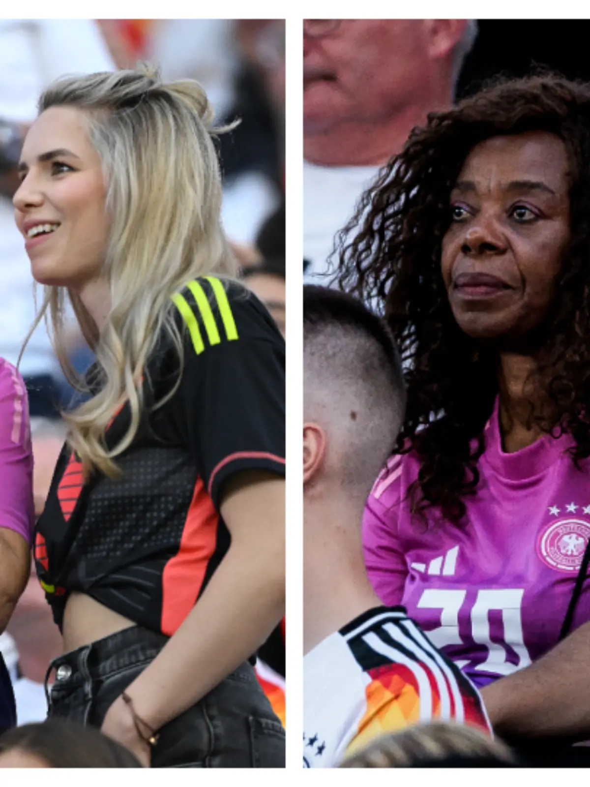 Marita Neuer und Phyllis Henrichs beim Deutschland-Spiel gegen die Schweiz in Frankfurt.